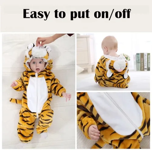 Vista 6 de Disfraces de animales para bebé, unisex, mameluco para Halloween