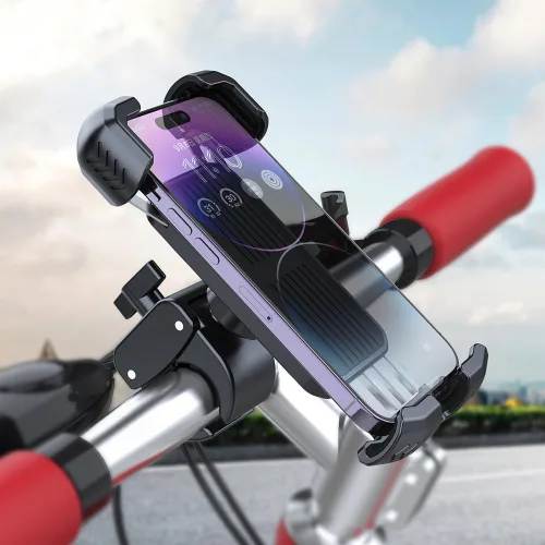 Vista 9 de Soporte de teléfono para bicicleta, soporte para teléfono celular para iPhone 16, 15, 14, 13, Galaxy S24, S23 y teléfono inteligente de 4.5-7
