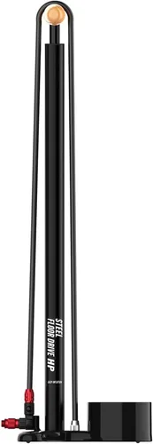 Vista 2 de LEZYNE Bomba de piso de acero 3.5 de alta presión para bicicleta Negro (Flat Black)