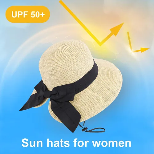 Vista 2 de Verabella - Sombreros de sol para mujer ligeros, plegables y fáciles de empacar para playa, FPU 50+