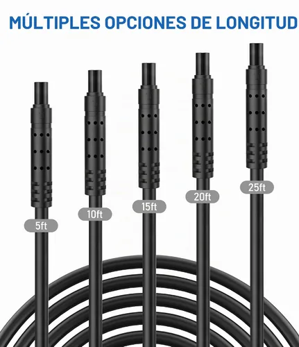 Vista 5 de Cable de Extensión para Cámara de Respaldo de 4 Pines, (5 Pies 4P) Cobre Puro Blindaje Más Grueso Cable de Extensión de Cámara de Vista Trasera