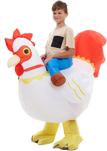 Vista 2 de HSCTEK Disfraz inflable de pollo para niños