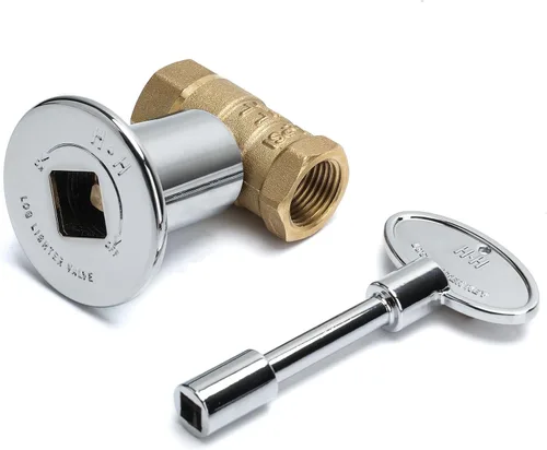 Vista 8 de Skyflame Kit de válvula de llave de gas recta de 1/2 pulgada para fogata y chimenea con brida y llave de 3 pulgadas, negro plano