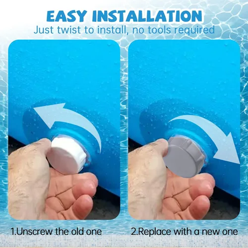 Vista 5 de Tapa de válvula de drenaje de repuesto compatible con Bestway Pool, tapa de drenaje resistente, tapas de manguera de plástico, ajuste perfectamente