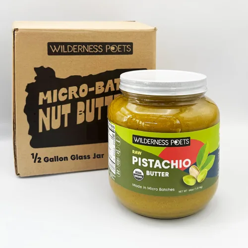 Vista 12 de Mantequilla de pistacho, Wilderness Poets. Orgánica y cruda. Mantequilla de nuez.