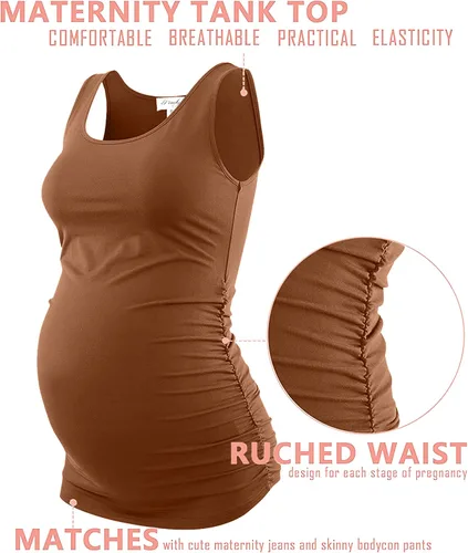 Vista 4 de Camiseta sin mangas para maternidad, tallas grandes