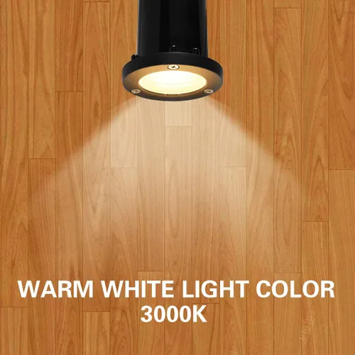 Vista 3 de Luces de pozo de 5 W, 12-24 V LED en el suelo de bajo voltaje con conectores, iluminación de paisaje impermeable IP67, luces de pavimentación