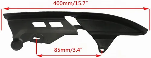 Vista 3 de PR BAT CRF50 XR50 XR CRF 50 Protector de cadena Protectores de plástico Guardabarros Basculante Coolster Baja 50cc Negro