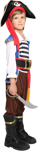 Vista 5 de Jason Party Disfraz de pirata para niños disfraz de pirata de lujo para Halloween