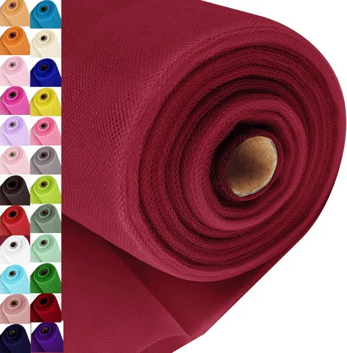 Vista 11 de Rollos de tela de tul, 54 pulgadas por 10 yardas (30 pies), cinta de tul para decoración de fiestas de boda, rollo de tela transparente en bobina