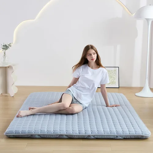 Vista 9 de Zelladorra Japanese Floor Mattress Twin, Anti-Slip Japanese Futon Roll Up Tatami Mat for Guests, Black
