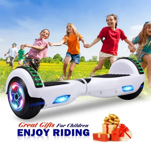 Vista 3 de FLYING-ANT Patinete autoequilibrante de 16.51 cm con altavoz y luces LED rojas