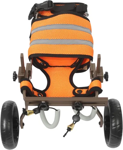 Vista 4 de Silla de ruedas ajustable para patas traseras, carrito para silla de ruedas para perros con patas traseras lesionadas/discapacitadas para caminar