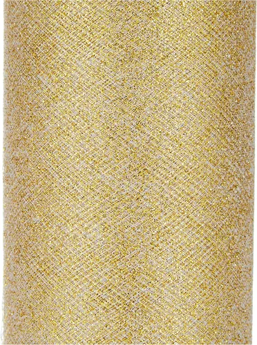 Vista 3 de Berwick Offray Gold Sparkle Tulle by the Bolt, 6 pulgadas de ancho, 25 yardas Dorado