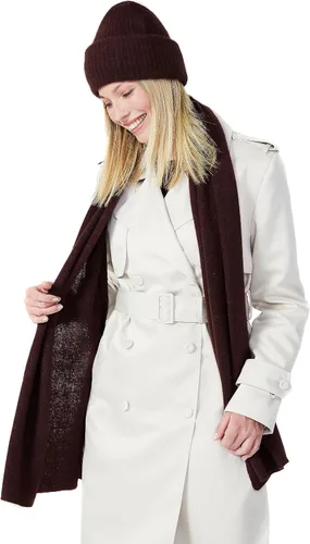 Vista 2 de Gorro de punto grueso para mujer, 100% cachemira, suave y elástico, cálido para invierno