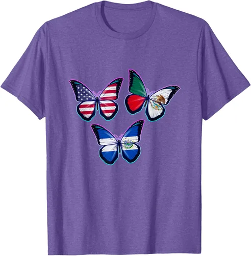 Vista 11 de Multiculti Heritage. Camiseta El Salvador México y Estados Unidos
