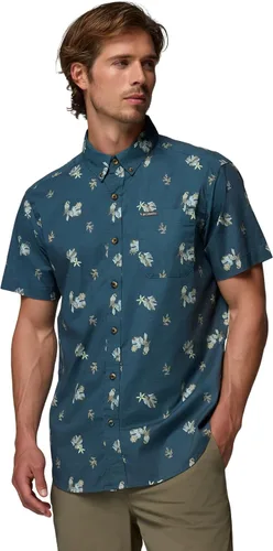 Vista 29 de Columbia - Camisa de manga corta para hombre Rapid Rivers con estampado, con cómodo elástico Colegial Navy Outback