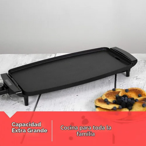 Vista 2 de BLACK+DECKER Plancha eléctrica con sonda de temperatura extraíble, parrilla interior, plancha para panqueques, negro, GD1810BC