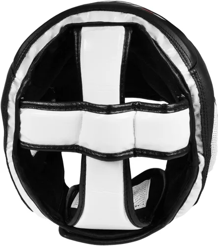 Vista 5 de Fighting Sports S2 Gel Full Training Headgear, Negro/Blanco, Regular