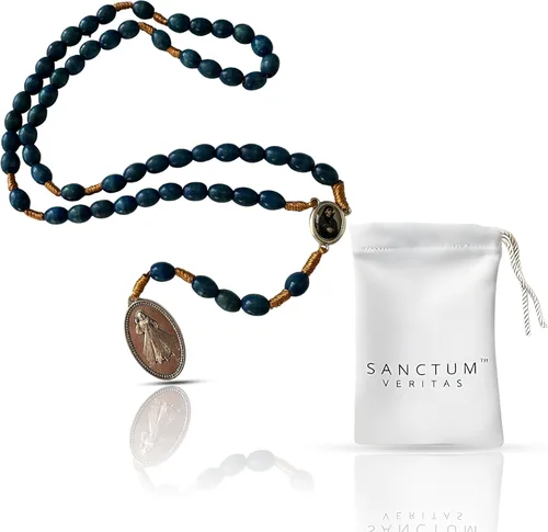 Vista 9 de SANCTUM VERITAS Saint Faustina Kowalska True Relic Chaplet Apostle Divine of Mercy Miraculous Medal Jesus I Trust in You Chaplet Three O' Clock