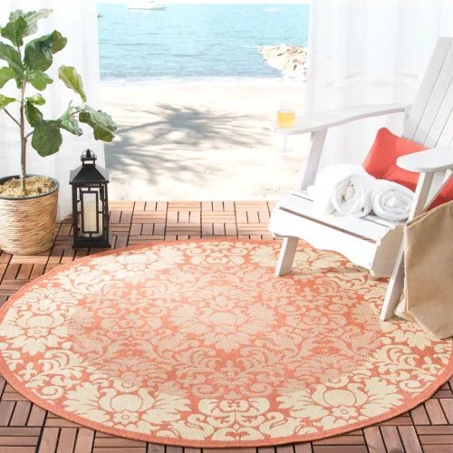 Vista 19 de SAFAVIEH Courtyard Collection - Alfombra de pasillo, 2 pies 3 pulgadas x 6 pies 7 pulgadas, color verde oliva y natural, no desprende pelusa