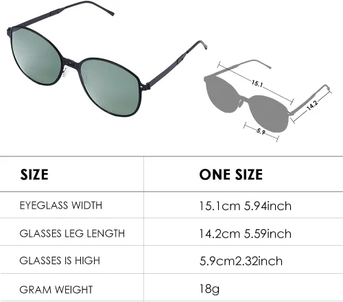Vista 2 de Lentes de sol plegables ultraligeros para hombres y mujeres, marco de metal, polarizados, protección UV400, lentes antirreflejos SNO4M339T