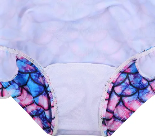 Vista 4 de TFJH E Traje de baño de 3 piezas para niñas y niñas, bikini con cola de pez de 3 a 10 años
