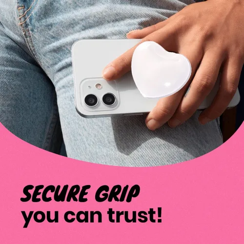 Vista 5 de OnTheGrip Compatible con Magsafe Magnético Lindo Diseño de Corazón de Vidrio Plegable Soporte de Teléfono Móvil de Agarre para Smartphone Tablet