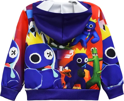 Vista 2 de Naeviwth Sudadera con capucha y cremallera para niños, chaqueta para niños y niñas