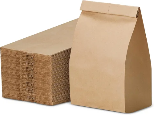 Vista 12 de Culinware Bolsas de papel kraft de 2 libras, bolsas de papel marrón duraderas para aperitivos, sándwich, pasteles, palomitas de maíz, comestibles