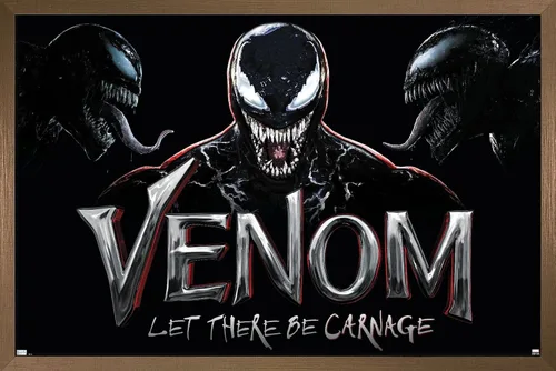 Vista 15 de Trends International Marvel Venom: Let There be Carnage - Póster de collage de pared, 22.4 pulgadas de largo x 14.7 pulgadas, versión enmarcada