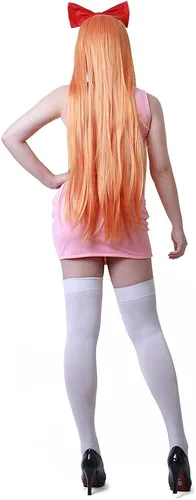 Vista 2 de Miccostumes - Disfraz cosplay de Burbuja, Bellota, Bombón (Las Chicas Superpoderosas) para mujer