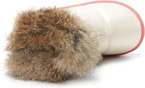 Vista 4 de KVbabby Botas de nieve para niños pequeños, con forro de piel sintética, impermeables