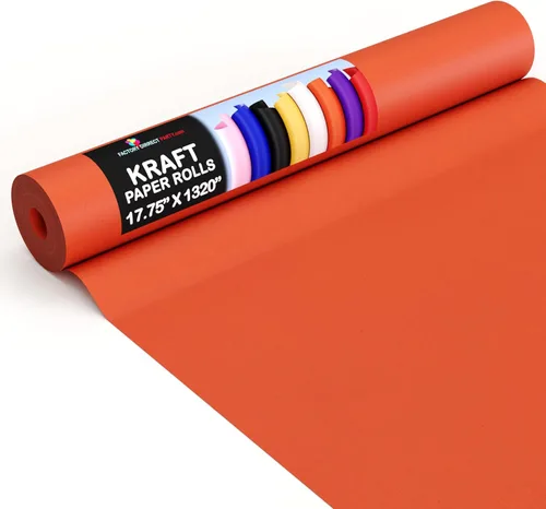 Vista 21 de Crown Display Rollo de papel kraft negro de 17.75 x 1320 pulgadas (110 pies), papel de regalo kraft perfecto como papel de envío, rollo de papel