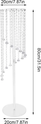 Vista 2 de 10 jarrones de flores, centros de mesa de boda, soportes de acrílico para decoración de mesa de centro de mesa de cristal, soporte de flores de 31.5