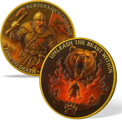 Vista 10 de AtSKnSK Moneda vikinga (magia de Odín)