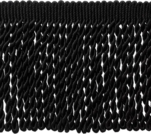 Vista 5 de Colección Basic Solid de 6 pulgadas (5.9 in) con flecos de lingote satinado tradicional (estilo # BFS6) gris plateado #049 (gris plateado) paquete