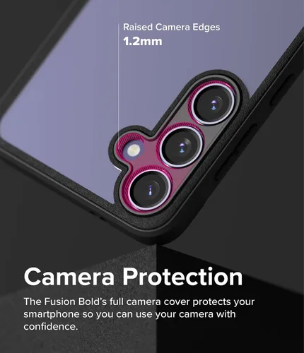 Vista 4 de Ringke Fusion Bold - Funda antideslizante para Samsung Galaxy S24, resistente al aceite y a la suciedad, agarre mejorado, antideslizante, color negro