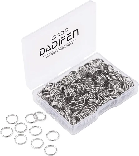 Vista 13 de Anillos de salto de oro de 0.157 in, 0.197 in, 0.236 in, 0.276 in, 0.315 in, 0.394 in, anillos de salto abiertos para joyería suministros