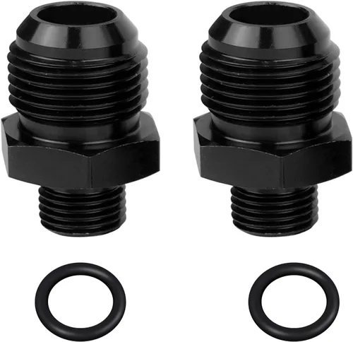Vista 7 de Adaptador de riel de combustible macho 6AN Flare a 6AN ORB, adaptador de manguera de línea de combustible de aluminio, accesorios de sistema