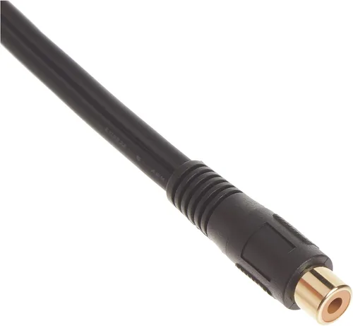 Vista 3 de C2G Legrand Cable divisor de señal RCA hembra a dos RCA macho, divisor RCA a RCA negro, cable en Y estéreo de audio de 6 pulgadas, cable convertidor