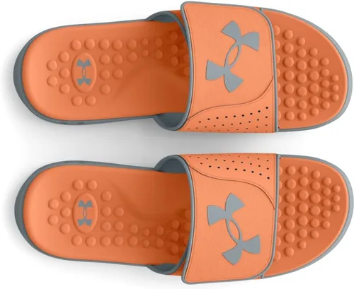 Vista 3 de Under Armour Sandalias Ignite Pro Slide para hombre, (800) Naranja TropicHarbor BlueMetallic Harbor Blue