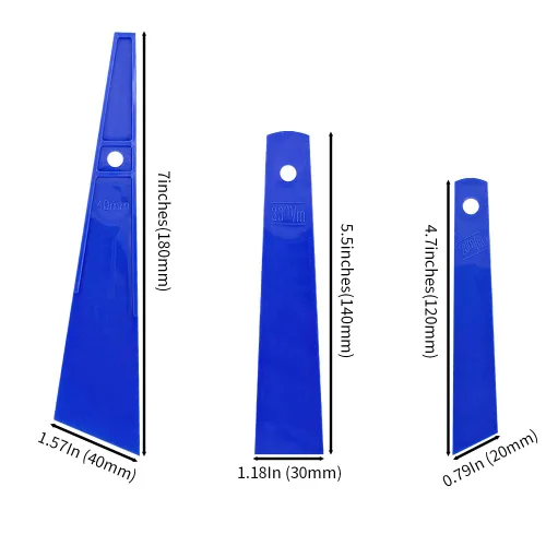 Vista 2 de 3 piezas de plástico azul esparcidor de placa raspadora de placa de frotis cepillos duraderos, flexibles, fáciles de limpiar, kit de espátula