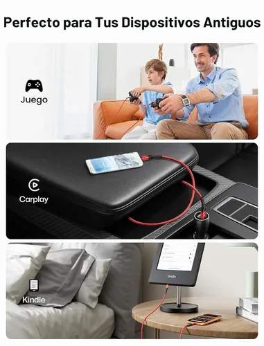 Vista 5 de JSAUX - Cable trenzado USB C a micro USB de 6.6 pies, cable tipo C a micro