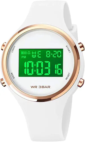 Vista 4 de Relojes deportivos para exteriores reloj despertador 5 bares impermeable LED digital
