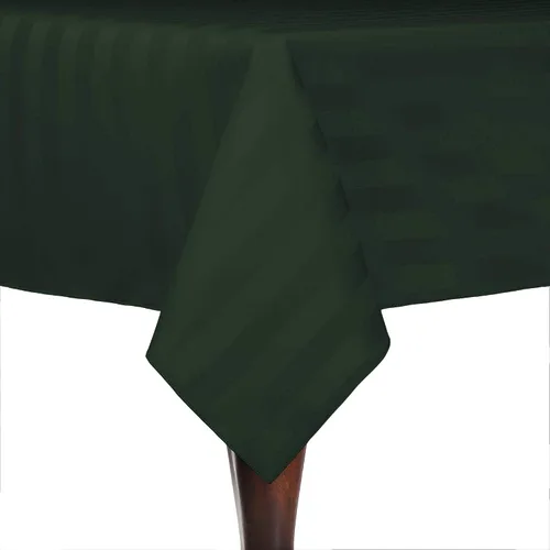 Vista 34 de Ultimate Textile Mantel cuadrado de rayas satinadas de 84 x 84 pulgadas, color verde militar
