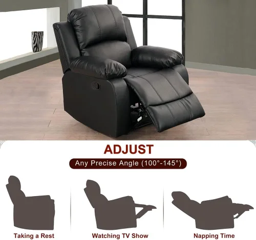 Vista 5 de A Ainehome Sofá reclinable de lujo, juego de muebles de sala de estar, sofá reclinable para caravana, sofá biplaza reclinable, para sala de estar