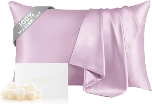 Vista 40 de THXSILK Funda de almohada 100% seda de morera para la salud del cabello y la piel, funda de almohada suave y lisa con cremallera oculta, ambos lados