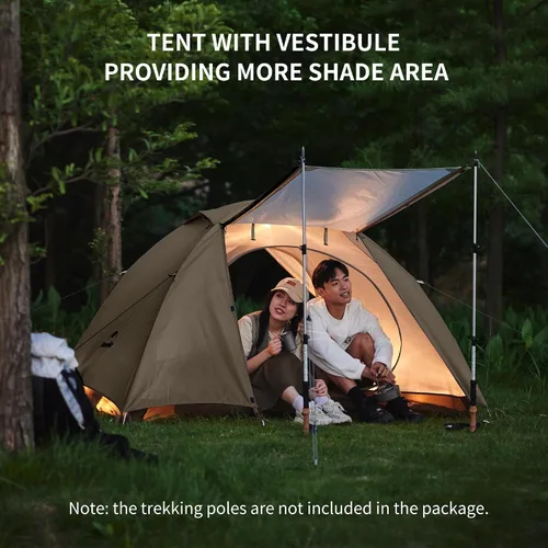 Vista 4 de Naturehike Cloud River 2 Person 3 Person Backpacking Tent, Waterproof 2 Person 3 Person Tents for Camping, Double Layer Camping Tent