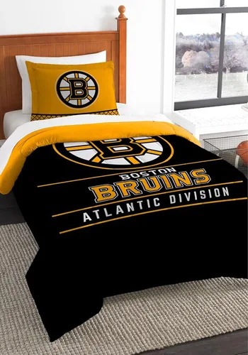 Vista 30 de Juego de edredón y funda de almohada para cama individual o matrimonial/queen, con licencia oficial de la NHL